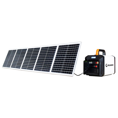 Портативна зарядна станція VELMAX V-PPS-500sp 500W акум.свинц кисл Lead-acid50Ah з сонячн панел5х30W, 31-10-06