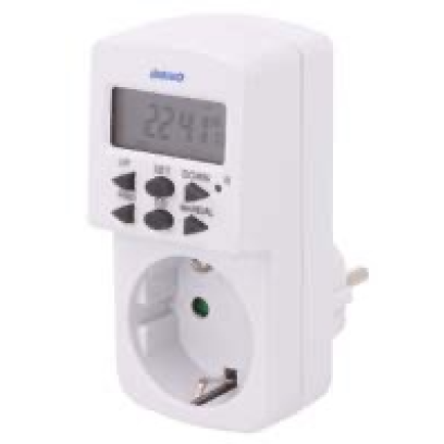 Реле часу тижневе електронне в розетку 8A, 1800W, 56-55-63