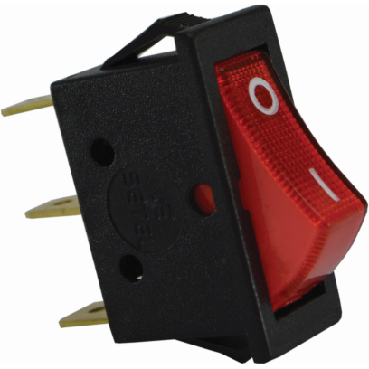 Клавішний перемикач тонкий з підсвіткою, 1 клавіша, прямокутний, ON-OFF, SETEL (S13112), 62-15-32
