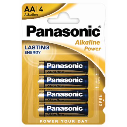 Батарейка PANASONIC LR06 Alkaline Power(Bronze) 1x4 шт, (LR6REB/4BPR), 75-10-66