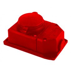  Розетка настенная с/з, 16А, каучук, (IP44), красная, Mutlusan 010 083 520296)
