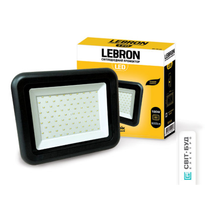 LED прожектор LEBRON L-LF, 100W,  6200K, 9000Lm, 230V, 17-08-91
