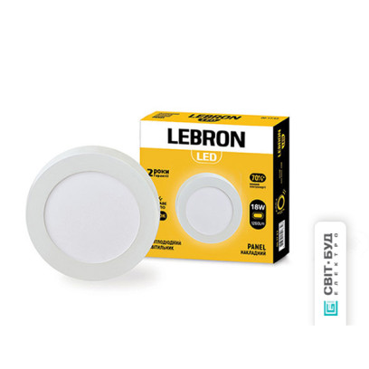 LED світильник LEBRON L-PRS-1841, 18W, накладний, 4100K, з блоком живлення., 12-10-73