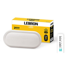  LED светильник LEBRON L-WLO, 12W, овал, 4100K, 1050Lm, IP65