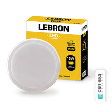 LED світильник LEBRON L-WLR, 15W, круглий, 4100K, 1300Lm, ІР65