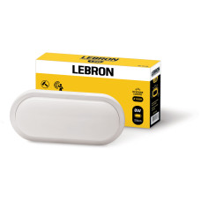 LED світильник LEBRON L-WLO-S, 8W, овал, 4100K, 720Lm, ІР65, СВЧ датчик руху