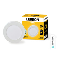 LED світильник LEBRON L-PRS-2465, 24W, накладний, 6500K, з блоком живлення.