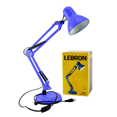 Лампа настільна телескопічна LEBRON L-TL-Tel, E27, 40W, синя, 15-11-82