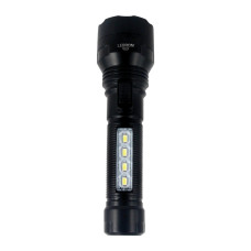 LED ліхтар ручний акумуляторний LEBRON L-HL-40, ABS, чорний, 2W + 0,8W, 1200mAh Li-Ion