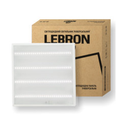 LED світильник LEBRON L-LPU-Prismatic, 36W, унів., 595*595mm, 6200K, 3000Lm, 4шт