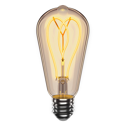 LED лампа VELMAX V-Filament-Amber-ST64-Петля, 4W, E27, 2700K, 300Lm, 21-43-52