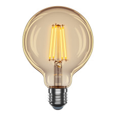 LED лампа VELMAX V-Filament-Amber-G95, 4W, E27, 2200K, 400Lm