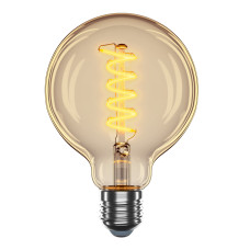 LED лампа VELMAX V-Filament-Amber-G95-Спіраль-V, 4W, E27, 2700K, 300Lm