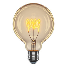 LED лампа VELMAX V-Filament-Amber-G95-Спіраль-G, 4W, E27, 2700K, 300Lm