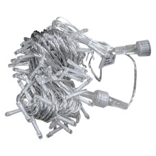 LED гірлянда VELMAX V-SSL, лінійна 10м (д/подовж.осн.гірлянди), 100LED, 7500К, прозор.кабель, IP65