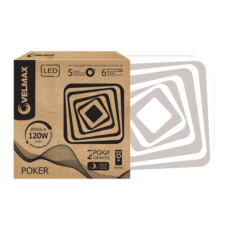 LED світильник VELMAX V-CL-POKER, 120W, smart, 3000K-6500K, 8500Lm, пульт ДК