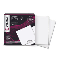 LED світильник VELMAX V-UPS, 48W, панель, 595*595mm, 6200K, 4200Lm, з блоком живлення