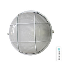 Світильник, скло-метал, білий, Е27, 60/75W, 175х90мм, IP54, (МС-1051)
