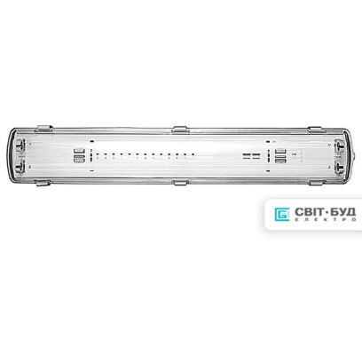 Світильник для LED ламп Т8 LEBRON L-2*1200мм, G13, ІР65, 38-00-64