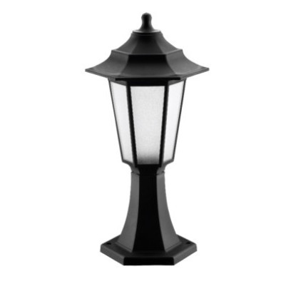 Светильник парковый FLORA, 40W, E27, IP44, ударост. PC/PP, черный, (016038010116)., 38-52-20