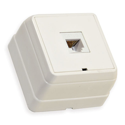 Розетка комп'ютерна 1*Rj45 (Cat5), BRON, Mutlusan, білий, (2160 136 0201), 47-20-47