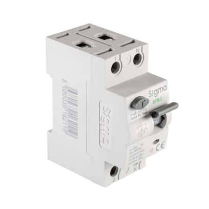 Диференційне реле (ПЗВ) SIGMA 6кА, 2Р, 30мА, 40А "АС" (SHM2040030), 55-59-01