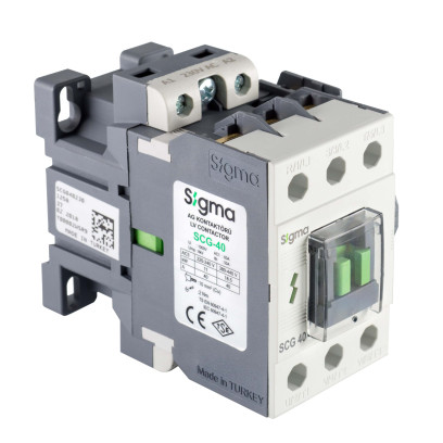 Контактор силовой SIGMA 18А, 7,5kW, 230V AC (SCG018230), 55-62-02