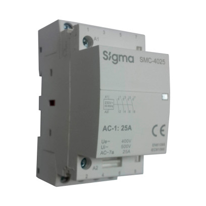 Контактор модульный SIGMA 25А, 4Р, 4NO, 230V (SMC-4025-4NO), 55-65-02