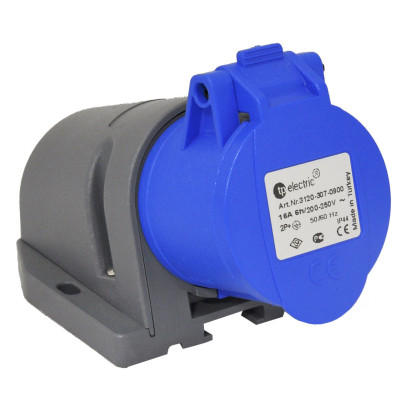 Розетка силова настінна 32А/3 (2Р+РЕ) IP44, TP electric (3124-307-0900), 62-67-22