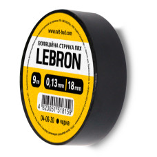 Ізострічка ПВХ Lebron 18 мм х  18м,  чорна