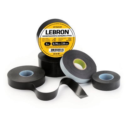 Самовулканізуюча ізострічка 35кВ Lebron 0,76мм х 19мм х 5м, 67-01-86
