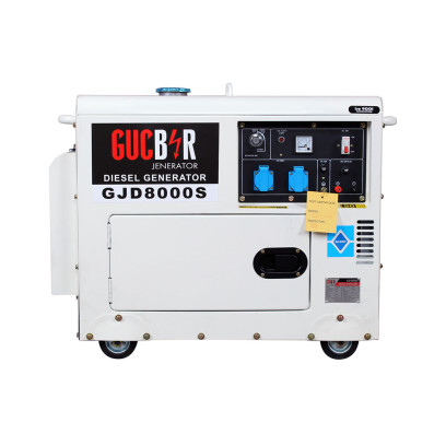 Генератор дизельний GUCBIR GJD8000S, 8kVA, 1 фаза, з капотом, 75-90-24