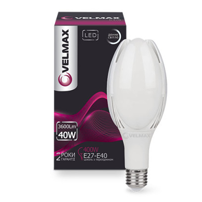 LED лампа VELMAX V-M108, 40W, Е27-E40, 6500K, 3600Lm, 21-90-54