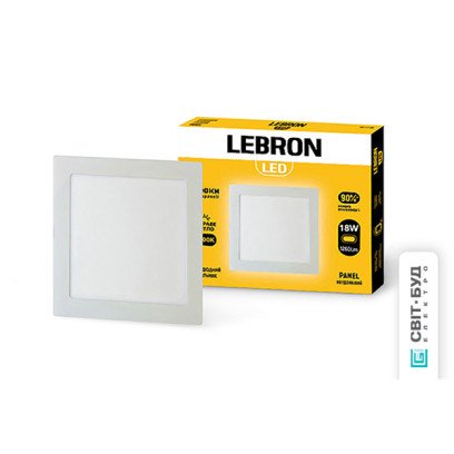 LED світильник LEBRON L-PS-1841, 18W, вбудований, 4100K, з блоком живлення., 12-10-46