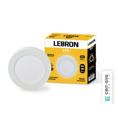 LED світильник LEBRON L-PRS-641, 6W, накладний, 4100K, з блоком живлення., 12-10-61