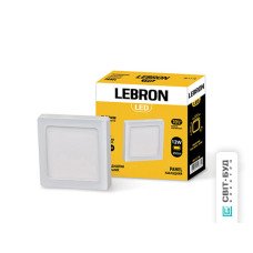 LED світильник LEBRON L-PSS-1241, 12W, накладний, 4100K, з блоком живлення.