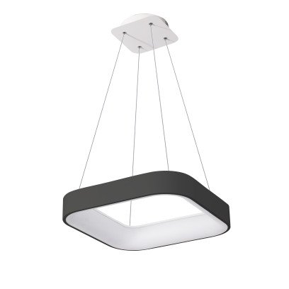 LED світильник VELMAX V-PL-VERONA-S, max 80W, 3000K-6500K, 5200Lm, пульт ДК, чорний, 23-46-37