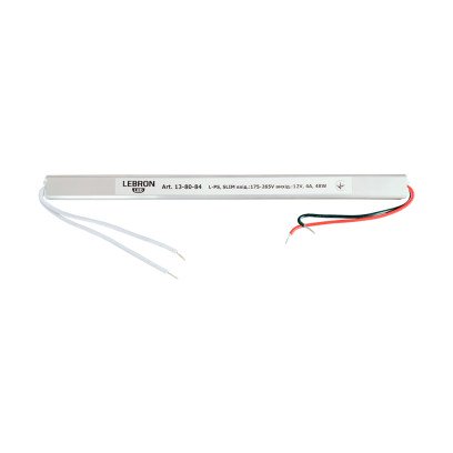 Блок живлення LEBRON L-PS, SLIM, 12V, 4A, 48W, 13-80-84