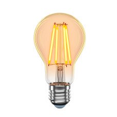 LED лампа VELMAX V-Filament-Amber-A60, 4W, E27, 2200K, 400Lm
