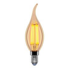 LED лампа VELMAX V-Filament-Amber-C37t, 4W, E14, 2200K, 400Lm