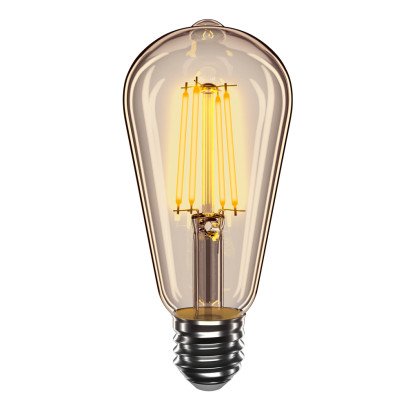 Светодиодная лампа VELMAX V-Filament-Amber-ST64, 4Вт, E27, 2200К, 400Лм, 21-43-25