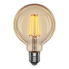 LED лампа VELMAX V-Filament-Amber-G95, 4W, E27, 2200K, 400Lm