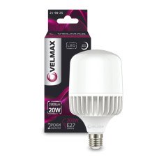 LED лампа VELMAX V-A65, 20W, Е27, 6500K, 1900Lm.
