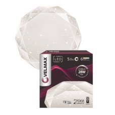 LED світильник VELMAX V-CL-DIAMOND, 30W, smart, 3000K-6500K, 2400Lm, пульт ДК