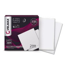  LED светильник VELMAX V-UPS, 36W, панель, 595*595mm, 6200K, 3200Lm, с блоком питания