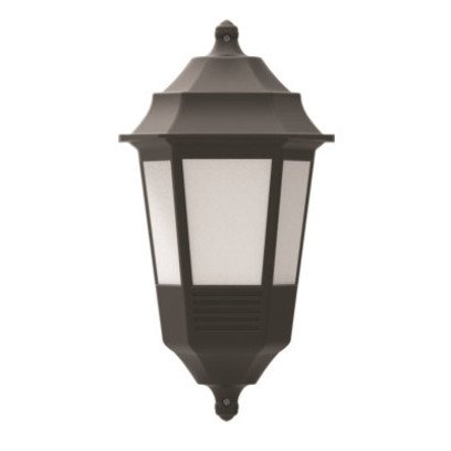 Світильник парковий FLORA, настінний, 40W, E27, IP44, ударост. PC/PP, чорний, (016 038 412111)., 38-52-12