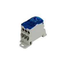 Блок розподільчий на DIN-рейку 125А 660V вхід. 1х16мм2, 1х35мм2, вихід. 6х16мм2