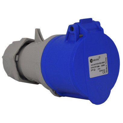 Розетка силова 32А/3 (2Р+РЕ) IP44, TP electric (3124-304-0901), 62-67-21