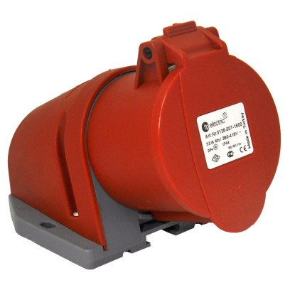 Розетка силова настінна 32А/4 (3Р+РЕ) IP44, TP electric (3126-307-1600), 62-67-62
