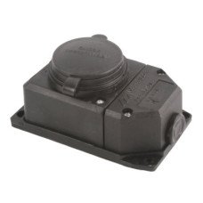  Розетка настенная с/з, 16А, каучук, (IP44), Mutlusan (010083 500296).